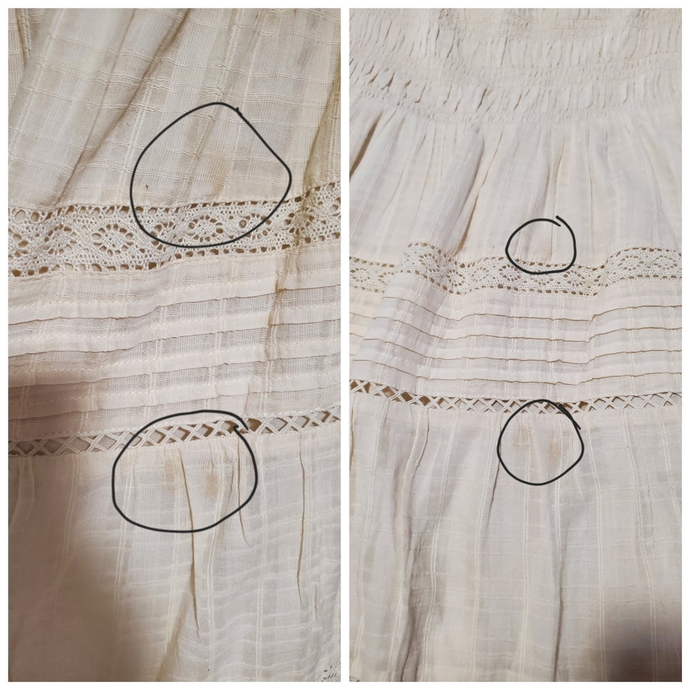 AE boho cream colored mini dress, sz M - Picture 7 of 9